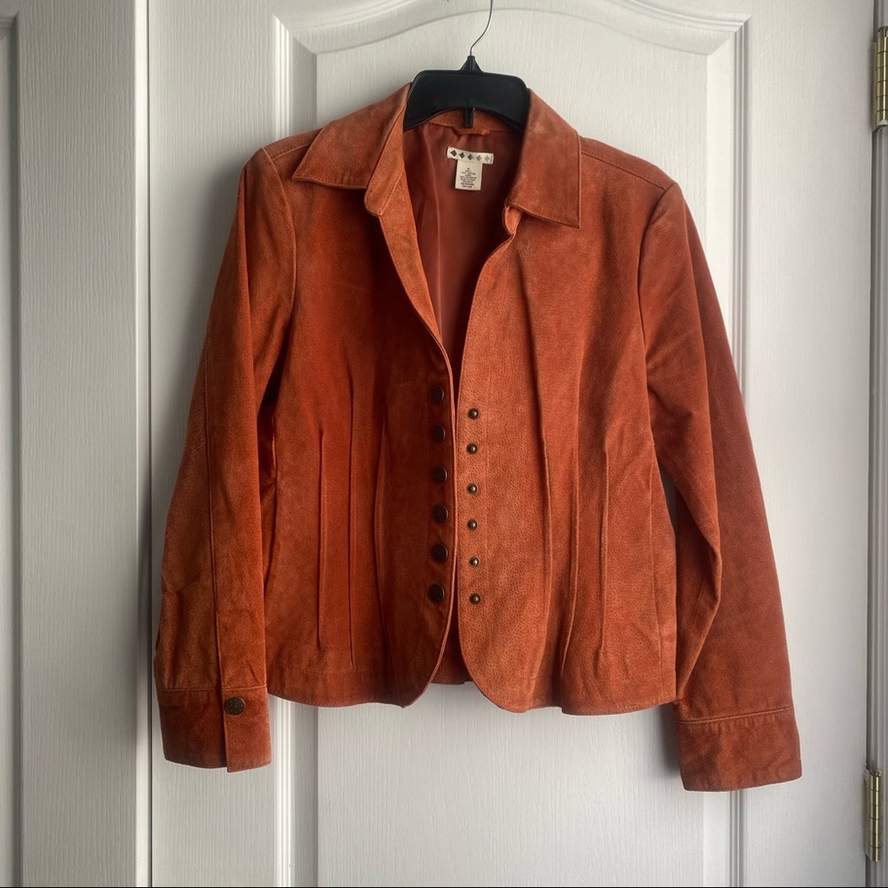 Burnt Orange Suede Jacket